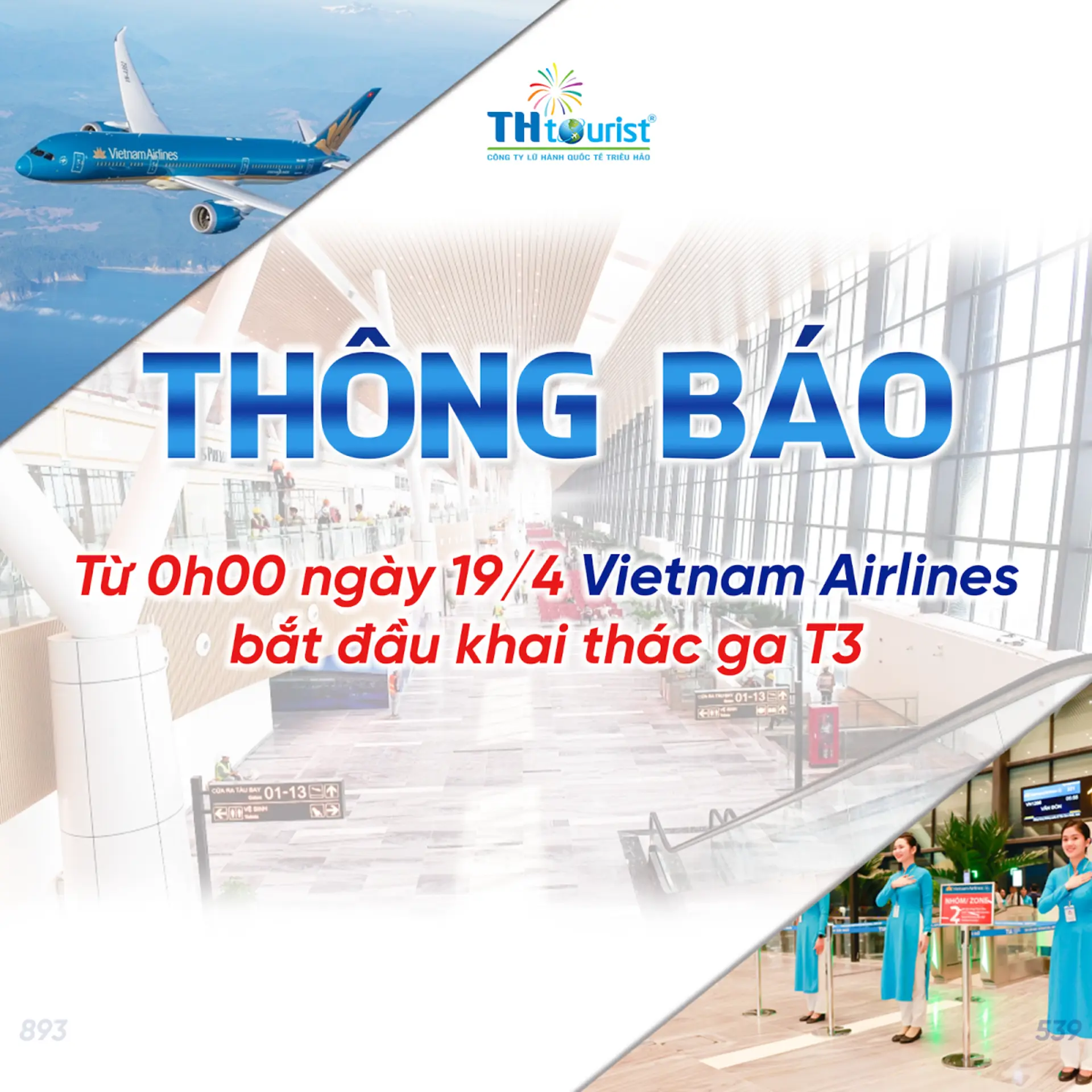 Vietnam Airlines chính thức khai thác nhà ga T3 Tân Sơn Nhất từ ngày 19/4/2025